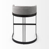 29" Soft Gray and Black Low Back Counter Stool