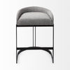 29" Soft Gray and Black Low Back Counter Stool