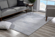 7’ x 10’ Blue Modern Abstract Stripe Area Rug
