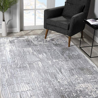 7’ x 10’ Blue Abstract Strokes Area Rug