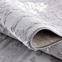 7’ x 10’ Gray Dripping Damask Area Rug