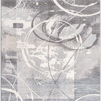 7’ x 10’ Gray Abstract Splatter Area Rug