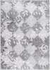 7’ x 10’ Gray Diamond and Vines Area Rug