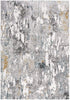 7’ x 10’ Gray Distressed Modern Abstract Area Rug