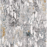8’ x 11’ Gray Distressed Modern Abstract Area Rug