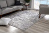 7’ x 10’ Gray Modern Jacobean Floral Area Rug