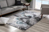 8’ x 11’ Black and Gray Abstract Whirlpool Area Rug