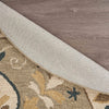 6’ Round Taupe Traditional Medallion Area Rug