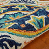 4’ Round Ivory and Navy Decorative Area Rug