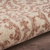 4’ Round Brown Traditional Paisley Area Rug