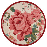 4’ Round Pink Rose Area Rug