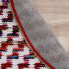 6’ Round Red Braided Chindi Area Rug