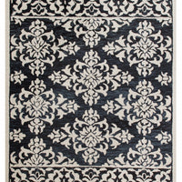 5’ x 7’ Blue and Ivory Decorative Area Rug