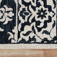 5’ x 7’ Blue and Ivory Decorative Area Rug