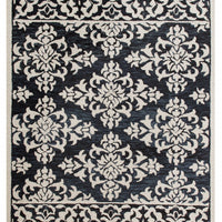 7’ x 9’ Blue and Ivory Decorative Area Rug