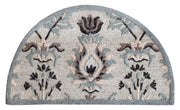 2’ x 4’ Gray Floral Patterns Hearth Rug