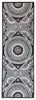 2’ x 7’ Gray Geometric Medallion Runner Rug