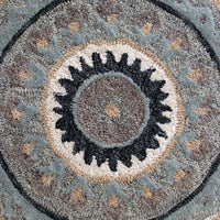 2’ x 7’ Gray Geometric Medallion Runner Rug