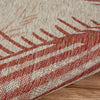 2’ x 3’ Red Palm Leaves Indoor Outdoor Scatter Rug