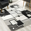 7’ x 10’ Gray Asymmetric Blocks Area Rug