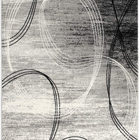 4’ x 6’ Gray Distressed Swirls Area Rug