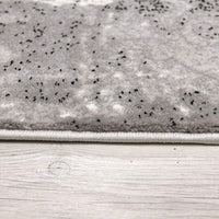 7’ x 9’ Gray Faded Filigree Pattern Area Rug