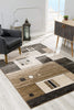 8’ x 11’ Beige and Brown Geometric Area Rug