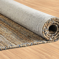 2’ x 3’ Navy and Tan Interwoven Scatter Rug