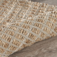 2’ x 3’ Tan and Gray Detailed Grid Scatter Rug