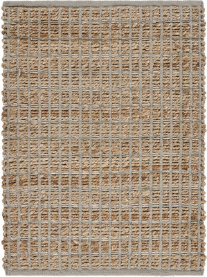 2’ x 3’ Tan and Gray Detailed Grid Scatter Rug