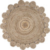 Bleached and Natural Spiral Boutique Jute Rug