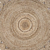 Bleached and Natural Spiral Boutique Jute Rug