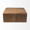 Brown Leather Wrapped Ottoman