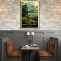 20" x 30" Vintage 1920s Adirondack Mountains Wall Art