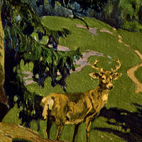 12" x 18" Vintage 1920s Adirondack Mountains Wall Art