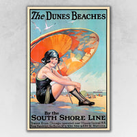 20" x 30" Dunes Beaches c1920s Vintage Travel Poster Wall Art