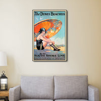 20" x 30" Dunes Beaches c1920s Vintage Travel Poster Wall Art