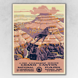 11" X 14" Grand Canyon C1938 Vintage Travel Poster Wall Art