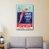 12" x 18" Great Lakes 1937 Vintage Travel Poster Wall Art