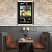 16" x 24" Gulf Coast Golf 1932 Vintage Travel Poster Wall Art