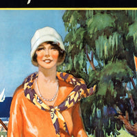12" x 18" Gulf Coast Golf 1932 Vintage Travel Poster Wall Art