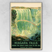 36" x 54" Niagra Falls New York c1920s Vintage Travel Poster Wall Art