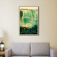 36" x 54" Niagra Falls New York c1920s Vintage Travel Poster Wall Art