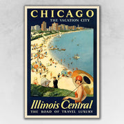 24" x 36" Vintage 1929 Chicago Vacation Travel Poster Wall Art