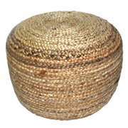 Boho Genuine Jute Fiber Natural Pouf Ottoman