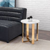 Atlas End Table White &amp; Gold