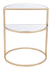 Terrace Side Table Mirror &amp; Gold