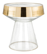 Skya Side Table Clear &amp; Gold