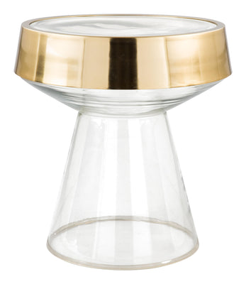 Skya Side Table Clear & Gold