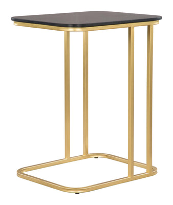 Alma C-Side Marble Table Black & Gold